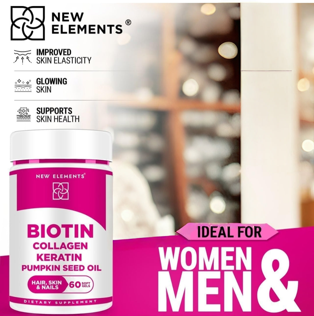 New Elements Biotin Collagen with Keratin & Pumpkin Seed Oil