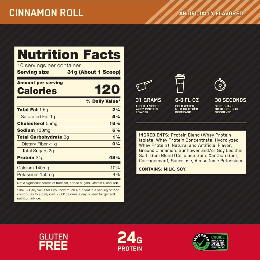 Optimum Nutrition Gold Standard 100% Whey Protein Powder