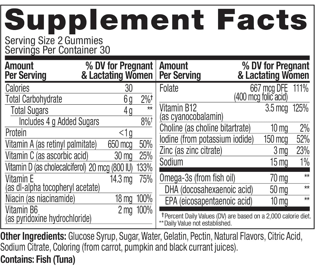 OLLY Prenatal Multivitamin Gummy (Folic Acid + DHA)