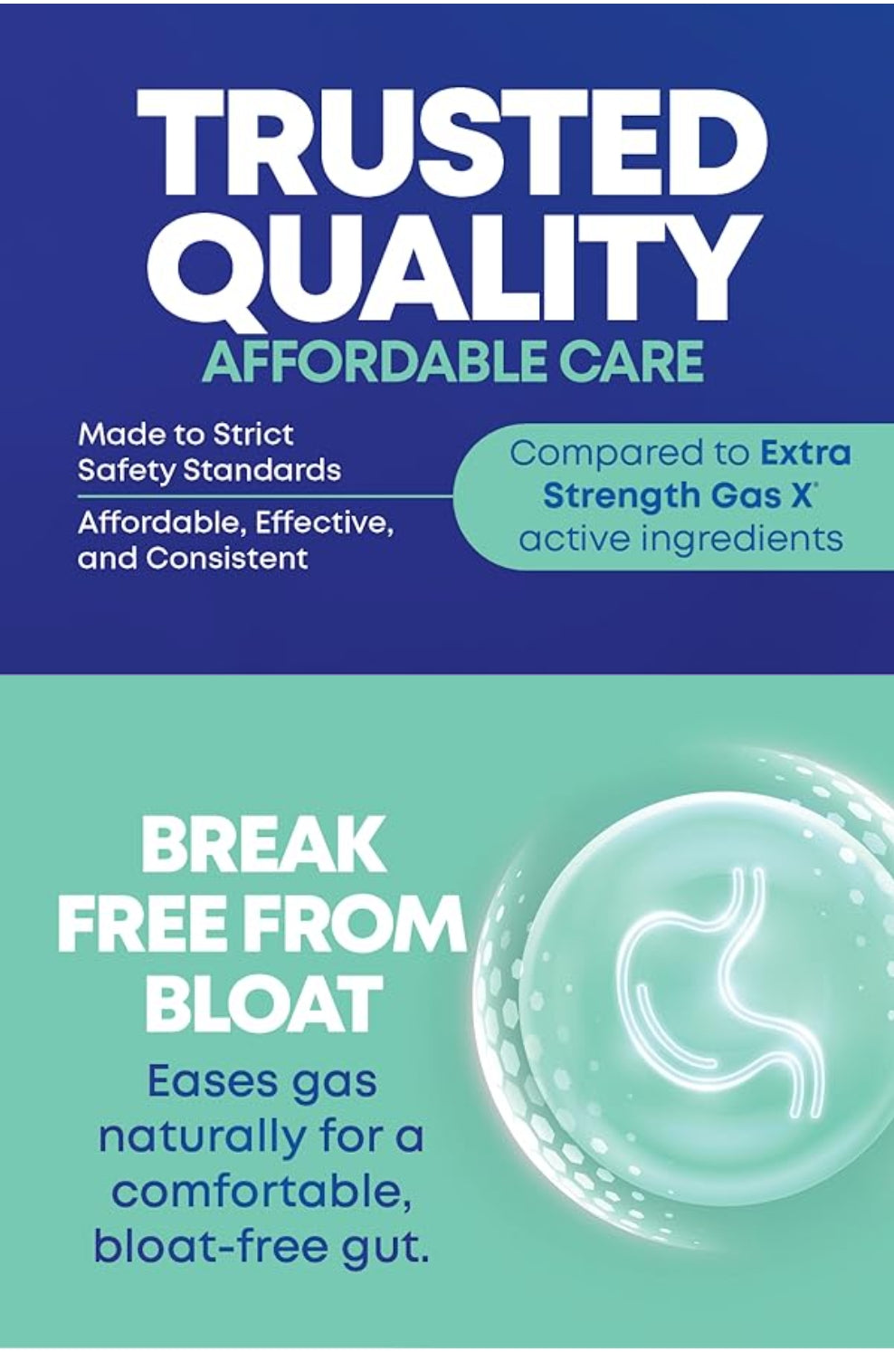 GenCare -Extra Strength Gas Relief Simethicone 125mg Softgels