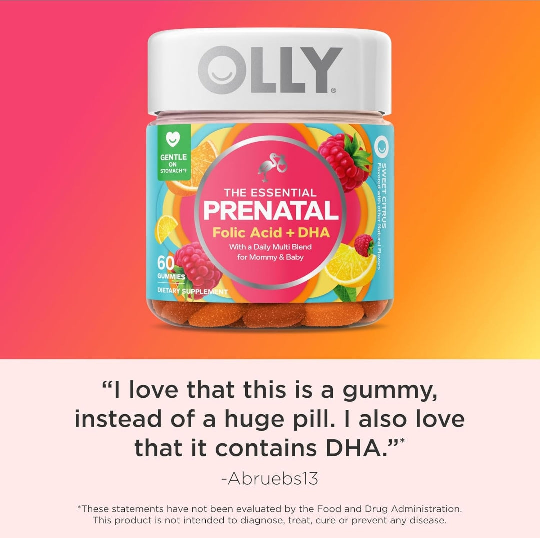 OLLY Prenatal Multivitamin Gummy (Folic Acid + DHA)