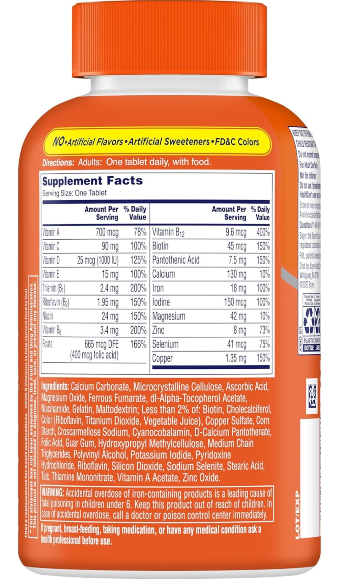 One A Day Women’s Multivitamin with Vitamin A, C, D, E and all 8 B vitamins