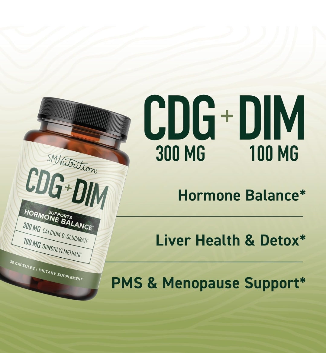 Calcium D-Glucarate with DIM Supplement for Estrogen Detox & Hormone Balance