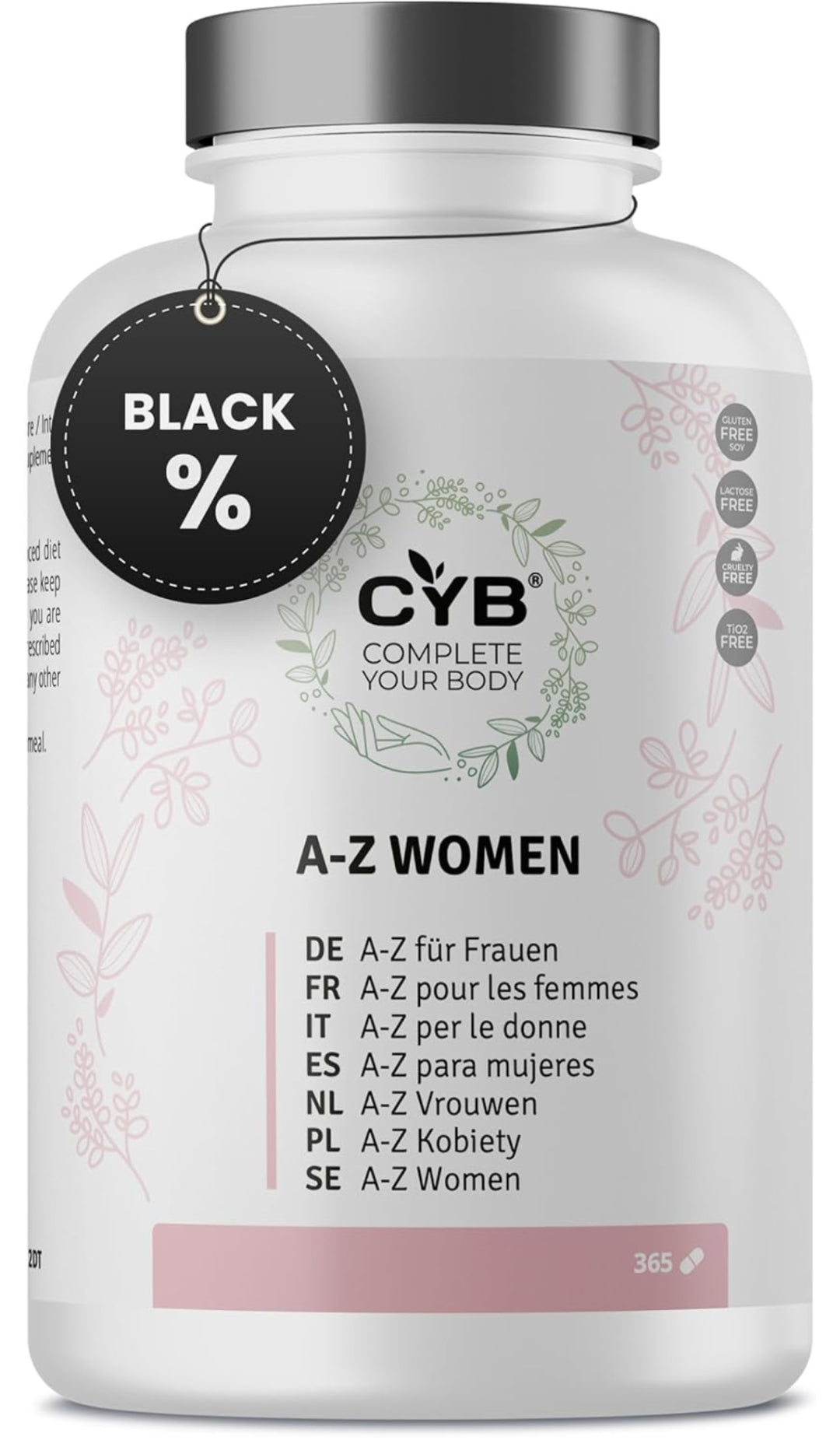 CYB | Multivitamin Tablets for Women - 365 Tablets 1 Year Supply