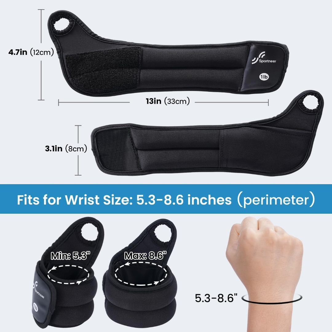 Sportneer Wrist Weights with Thumb Hole