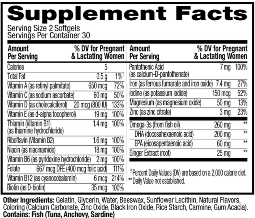 OLLY Ultra Strength Prenatal Multivitamin