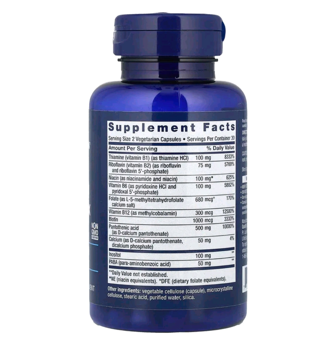 Life Extension BioActive Complete B-Complex, 60 Vegetarian Capsules