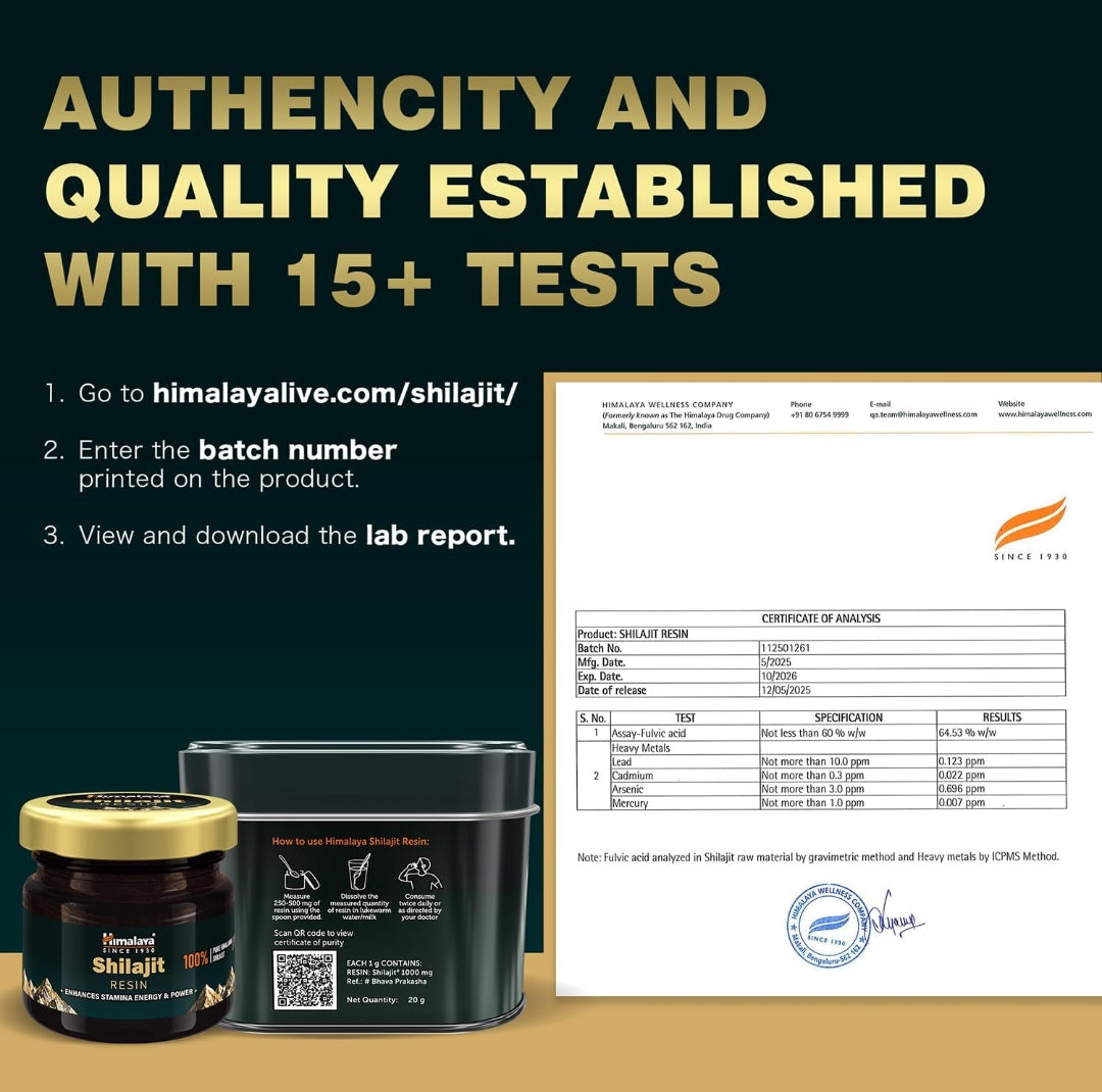 Himalaya Shilajit Resin | 20 g | Enhances Stamina, Energy, and Power | 100% Pure Himalayan *Shilajit