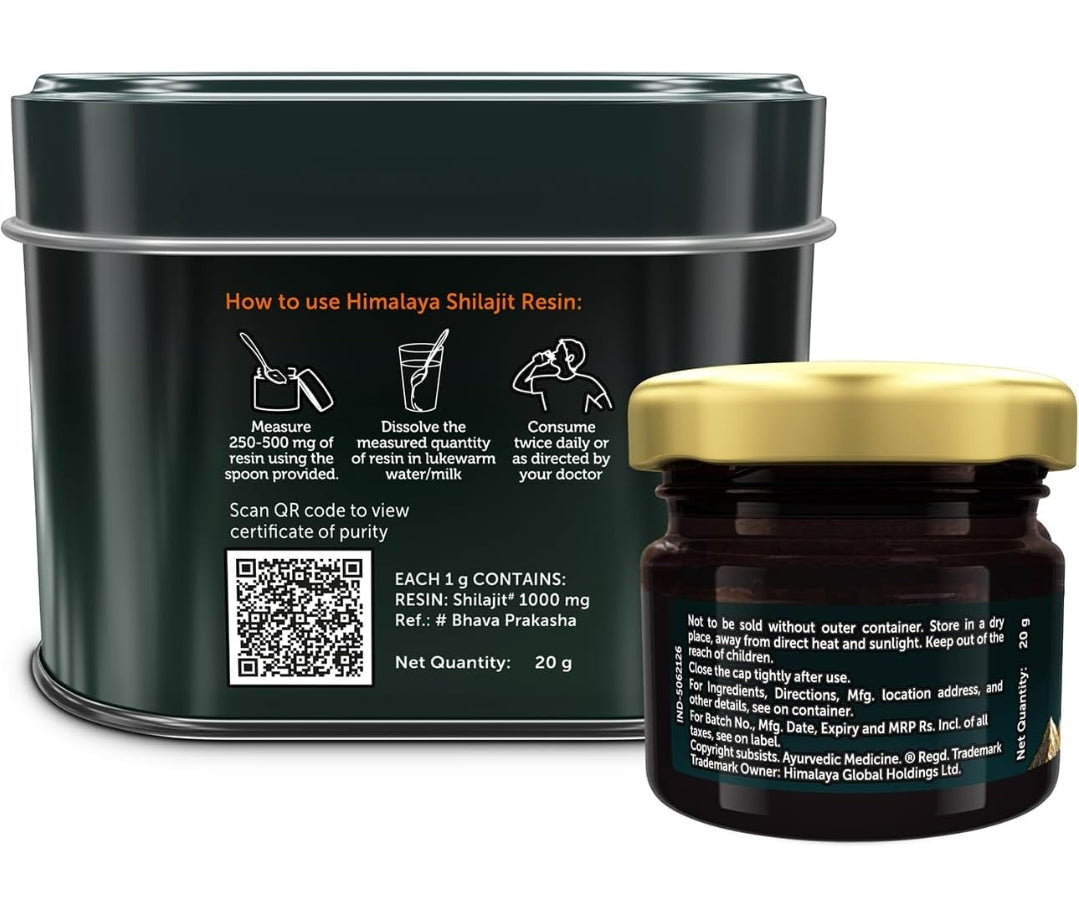 Himalaya Shilajit Resin | 20 g | Enhances Stamina, Energy, and Power | 100% Pure Himalayan *Shilajit
