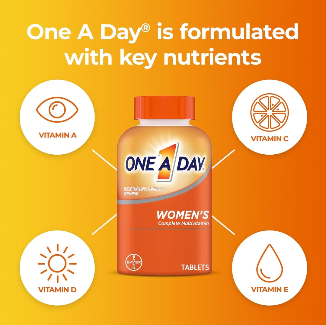 One A Day Women’s Multivitamin with Vitamin A, C, D, E and all 8 B vitamins