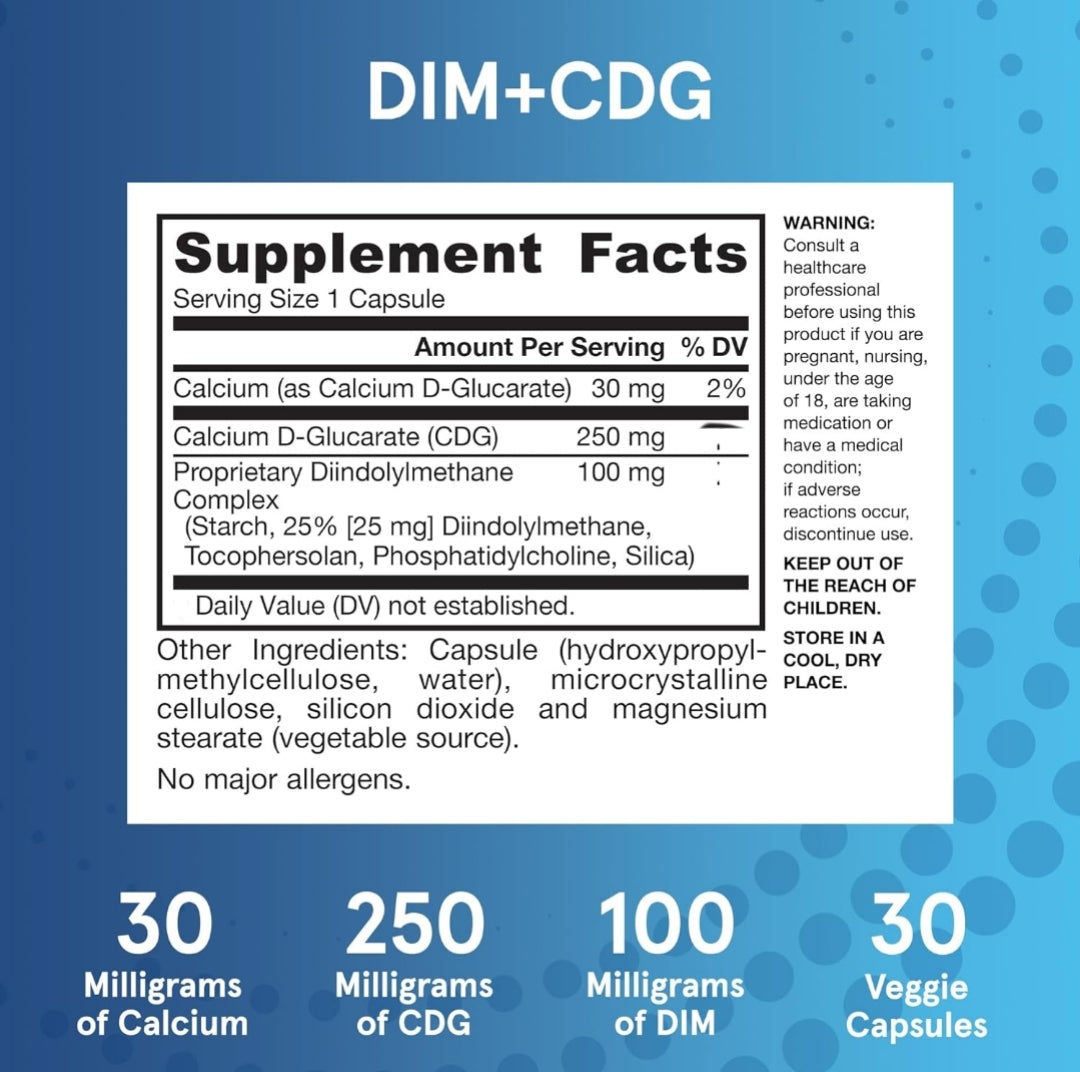 Jarrow Formulas® DIM + CDG, Dietary Supplement, Liver Detox Support for Healthy Hormone Regulation