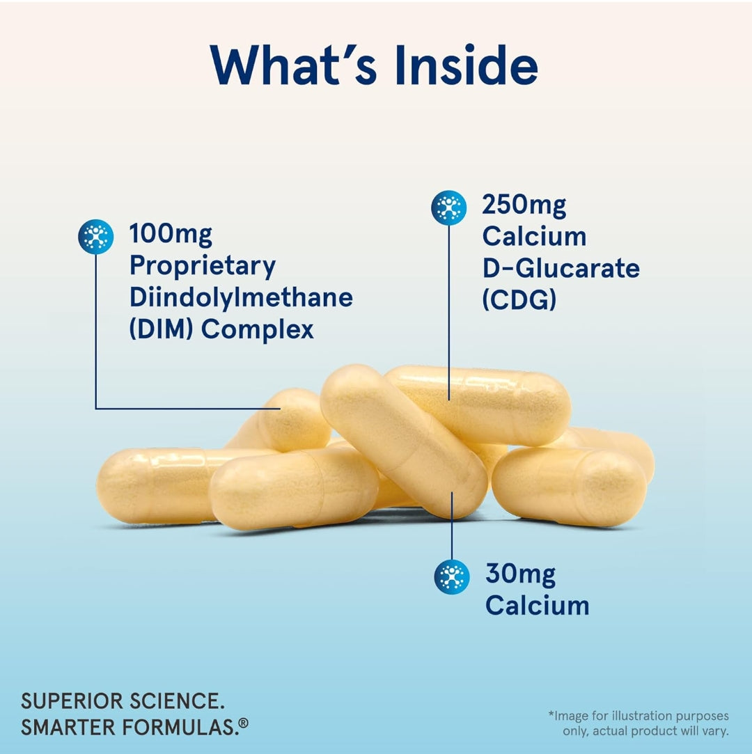 Jarrow Formulas® DIM + CDG, Dietary Supplement, Liver Detox Support for Healthy Hormone Regulation