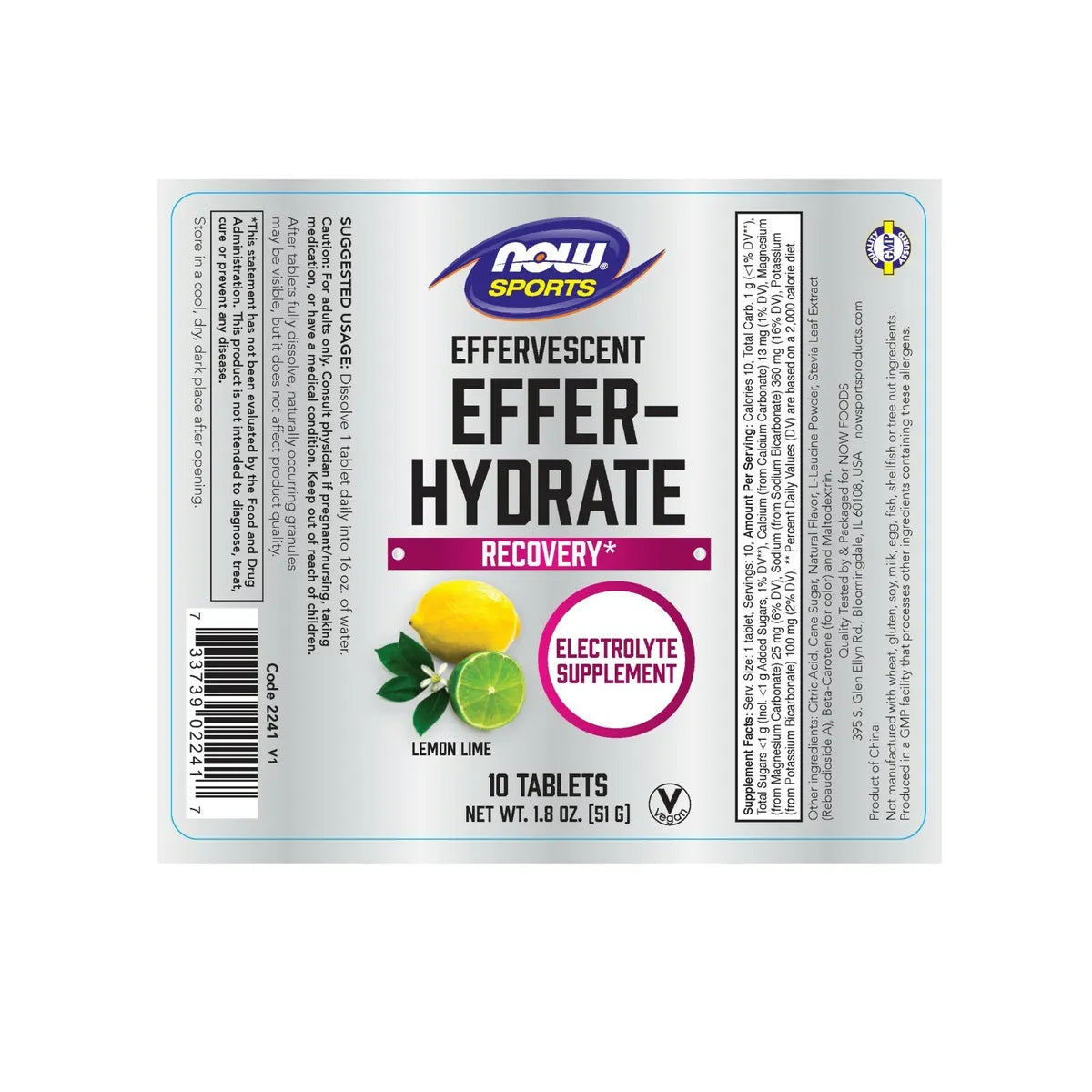 Sports, Effer-Hydrate,10 Tablets, 1.8 oz (51 g)