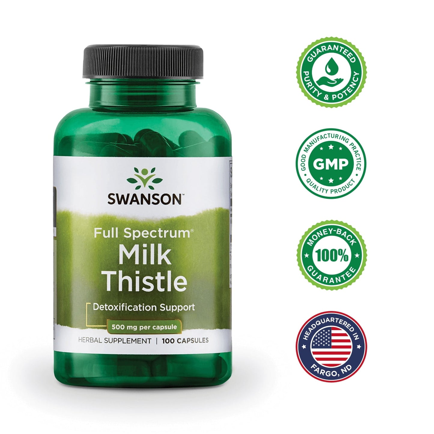 Swanson Milk Thistle, 500 mg
