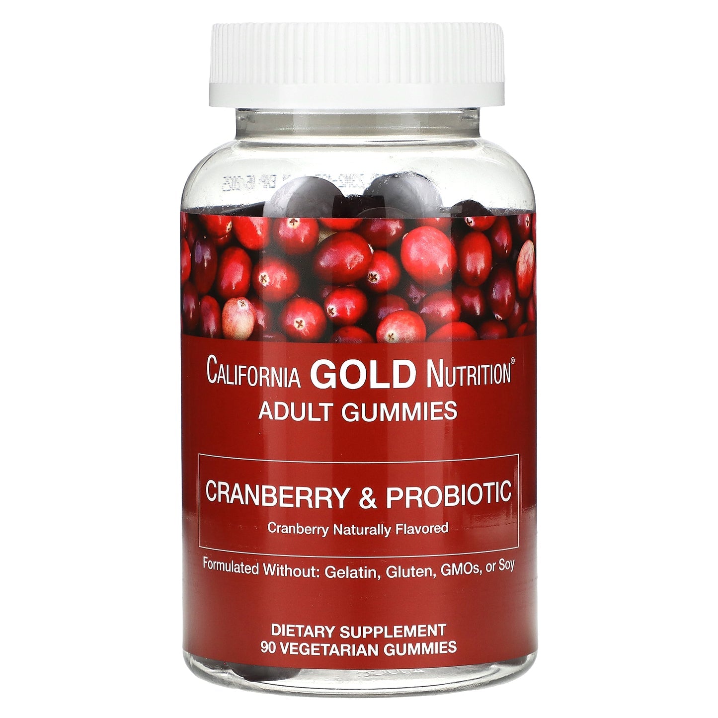 California Gold nutrition - Cranberry & Probiotic Gummies, Natural Cranberry