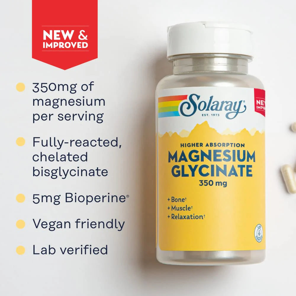 Solaray, Higher Absorption Magnesium Glycinate, 350mg