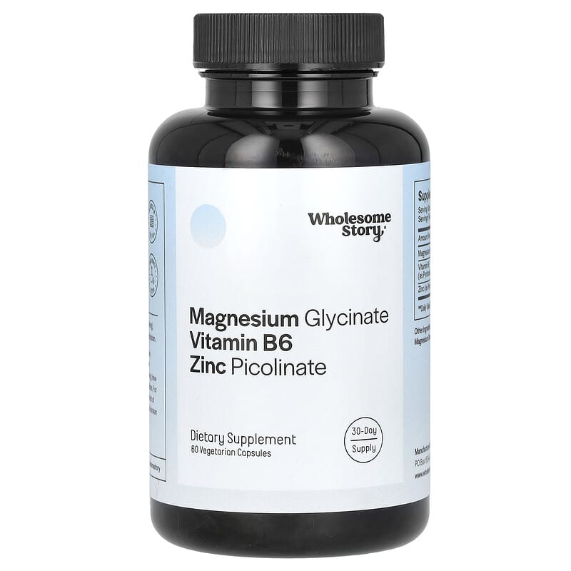 Magnesium Glycinate, Vitamin B6, Zinc Picolinate