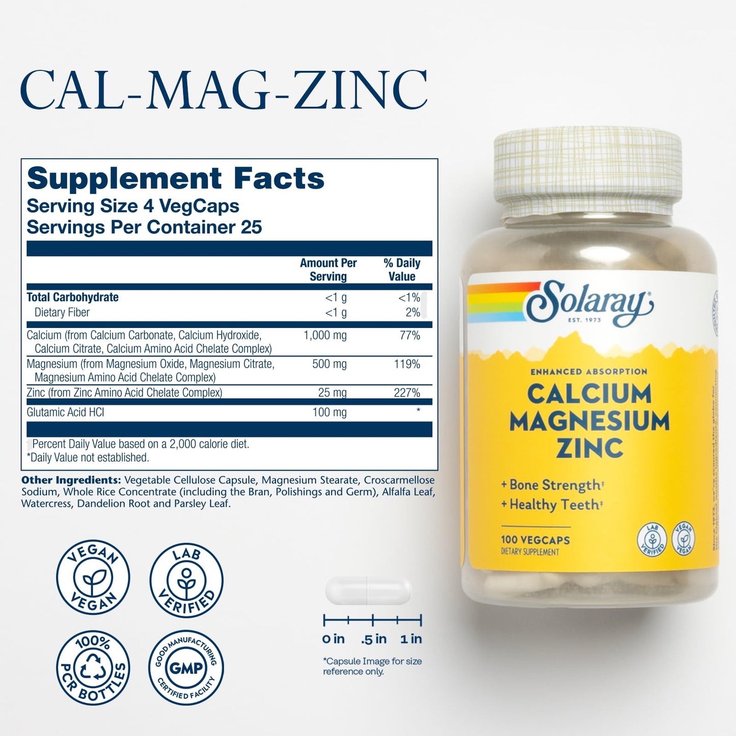 Solaray Calcium Magnesium Zinc