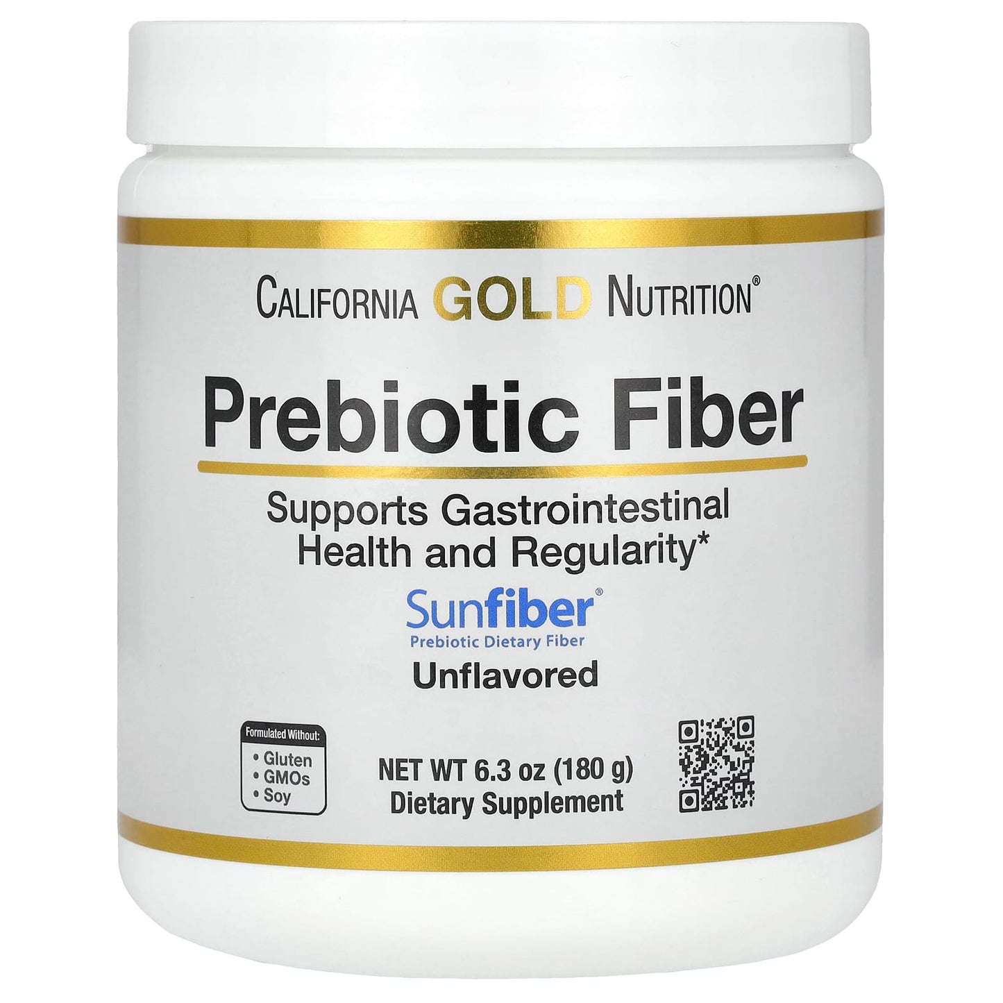California Gold nutrition Prebiotic Fiber, 6.3 oz (180 g)