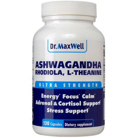 Dr. MaxWell Cortisol Manager, Supports Relaxation,Sleep & Stress, Ashwagandha Rhodiola Adaptogens