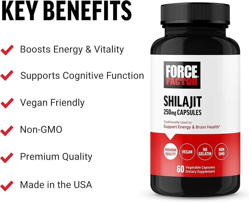 Force factor Shilajit, 250 mg,