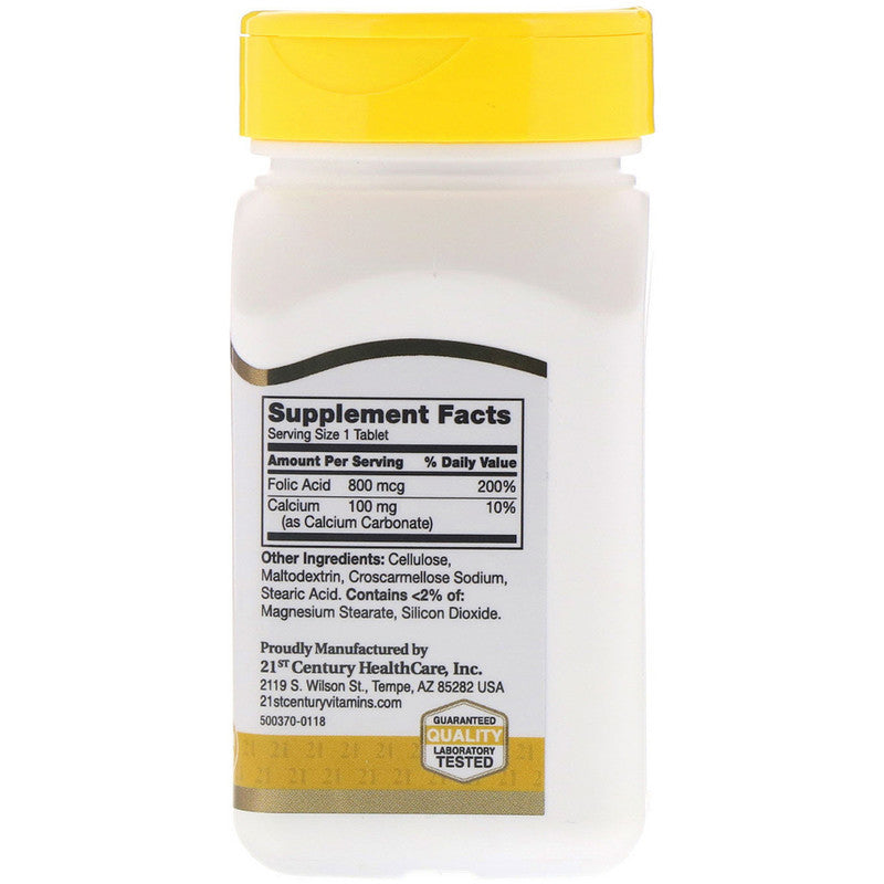Folic Acid, 800 mcg, Swallow Tablets