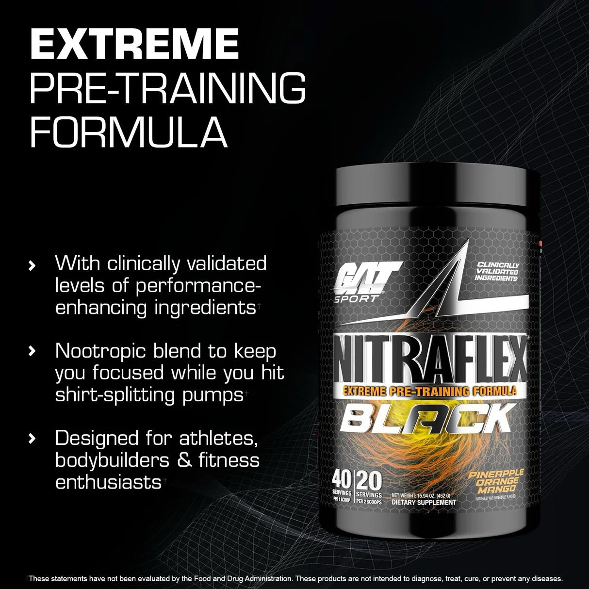 NITRAFLEX BLACK<br> Extreme Pre-Training Formula