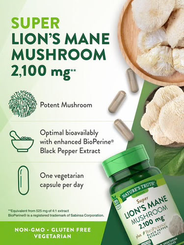 Super Lion's Mane Mushroom plus Bioperine