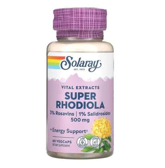 Solaray Vital Extracts, Super Rhodiola, 500 mg Capsules