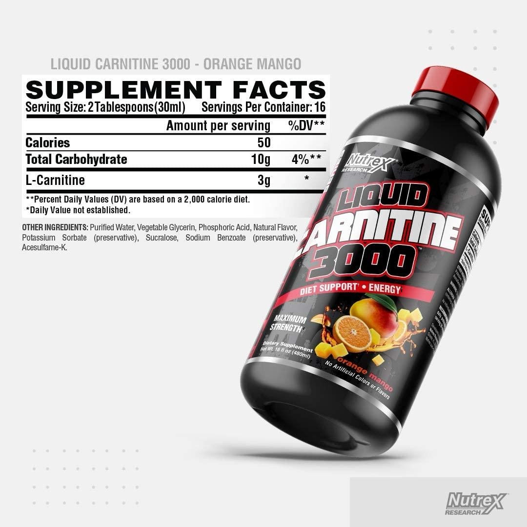 LIQUID CARNITINE 3000
Diet Support & Endurance