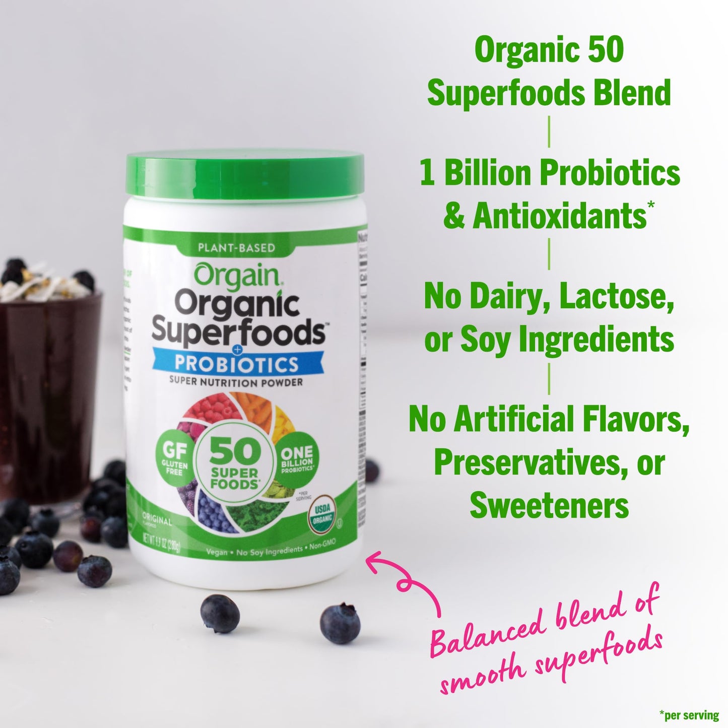 Organic Plant-Based Superfoods + Probiotics