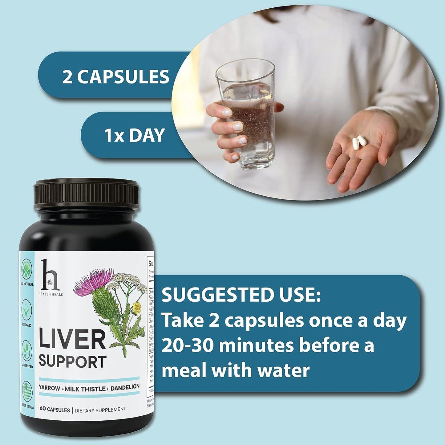 Nature's Craft Silymarin Milk Thistle Liver Detox - Herbal Liver Support Supplement