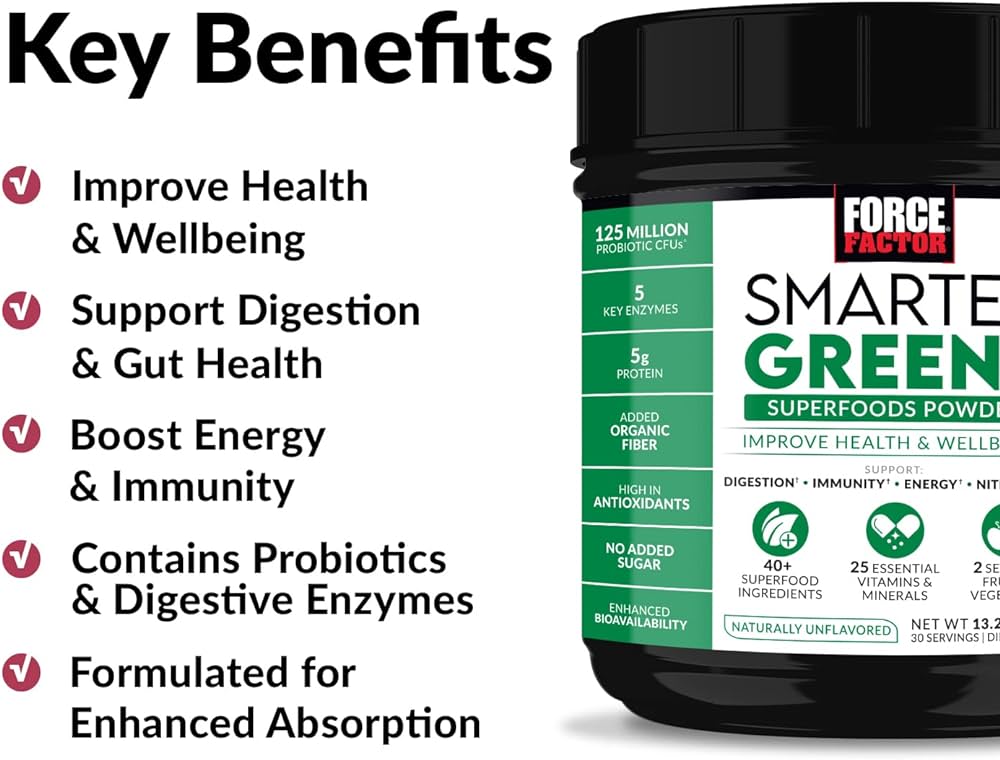 Smarter Greens, Superfoods + Energy Powder, Lemon-Lime, 15.4 oz (436 g)