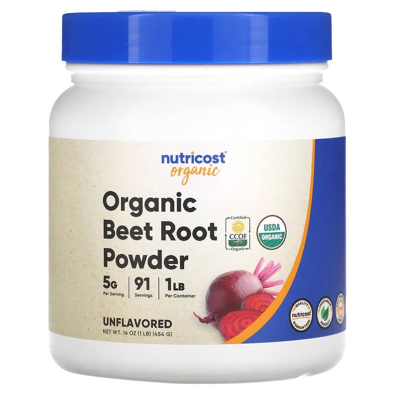 Nutricost Organic Beet Root Powder, Unflavored, 16 oz (454 g)