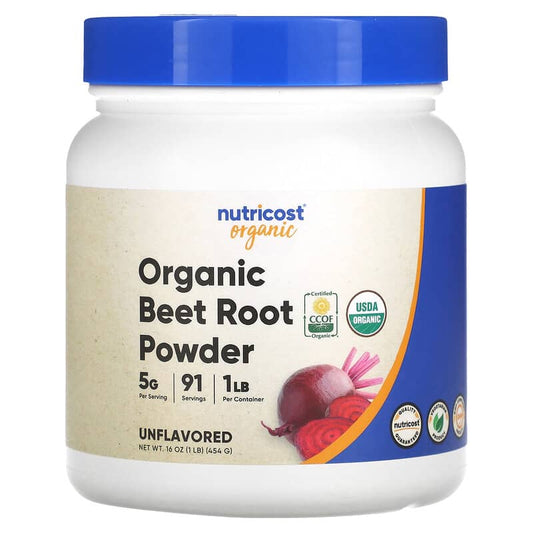 Nutricost Organic Beet Root Powder, Unflavored, 16 oz (454 g)
