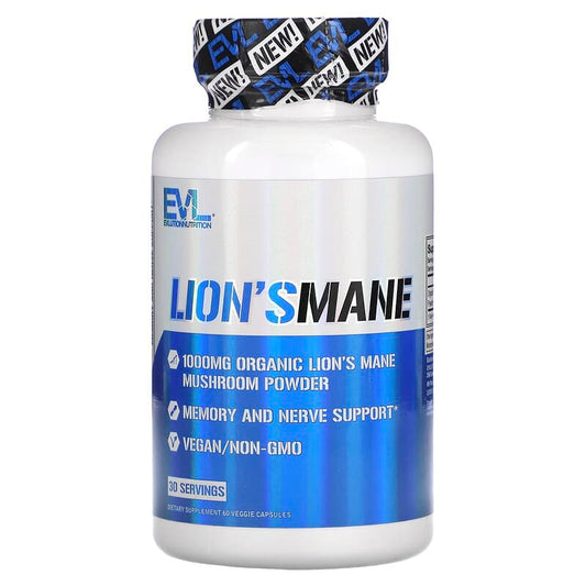 EVL Nutrition Lion's Mane, 60 Veggie Capsules