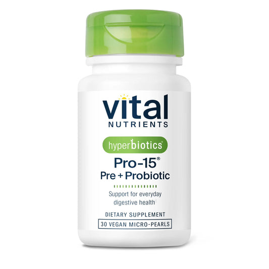 Hyperbiotics Vital Nutrients Pro-15 Prebiotics and Probiotics | 15 Science Backed Strains |