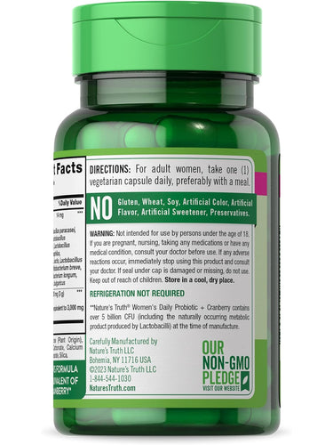 Probiotics for Women with Cranberry | 5 Billion CFU