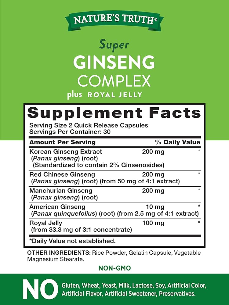 Nature's truth Super Ginseng Complex Plus Royal Jelly