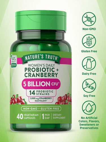 Probiotics for Women with Cranberry | 5 Billion CFU