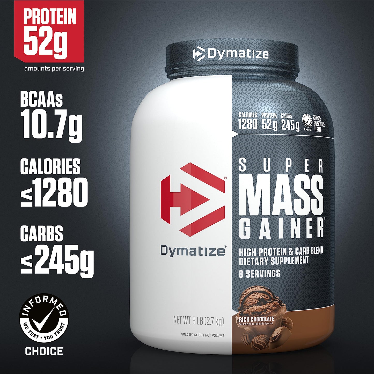 Super Mass Gainer, Rich Chocolate, 6 lb (2.7 kg)