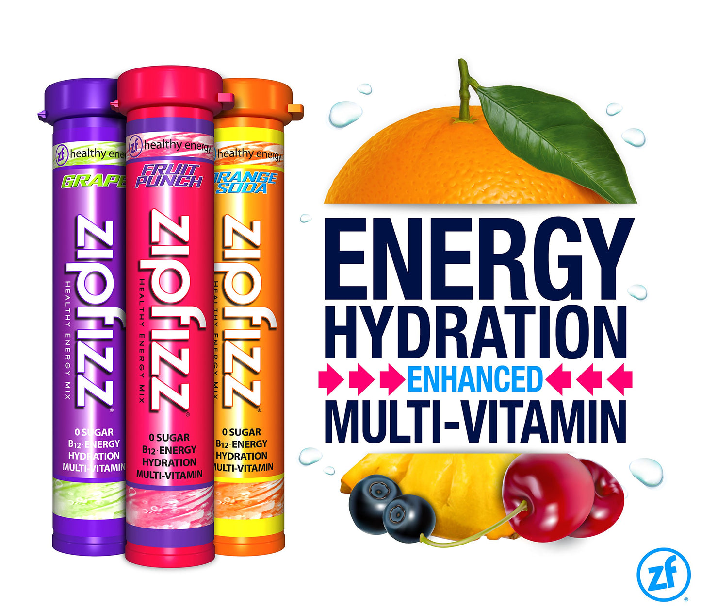 ZippFizz Energy Drink Mix, Electrolyte Hydration Powder