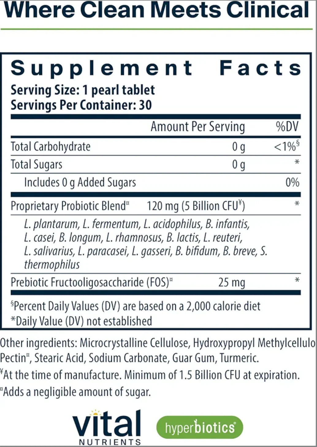 Hyperbiotics Vital Nutrients Pro-15 Prebiotics and Probiotics | 15 Science Backed Strains |