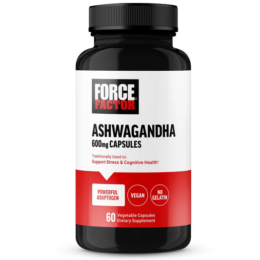 Force Factor Ashwagandha 600mg - 60 Vegetable Capsules