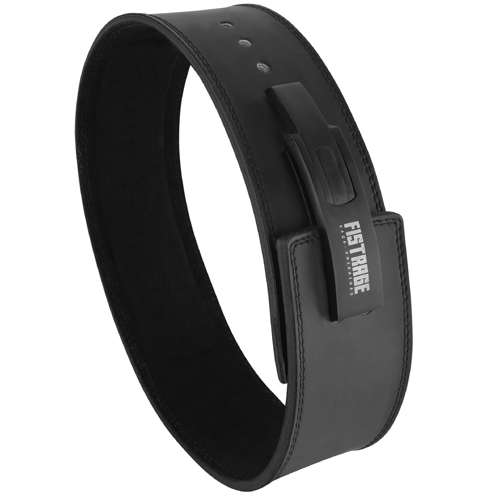 Lever Buckle Belt with free Wrist Band - Black