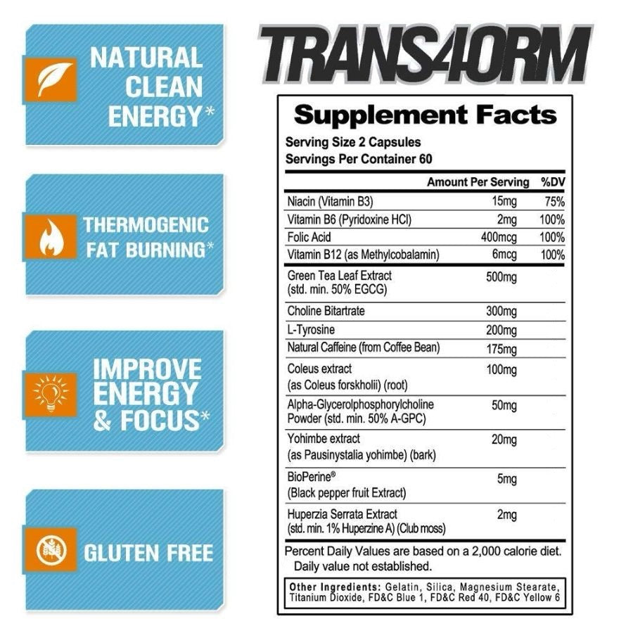 EVL Trans4orm, Energized Weight Loss Support