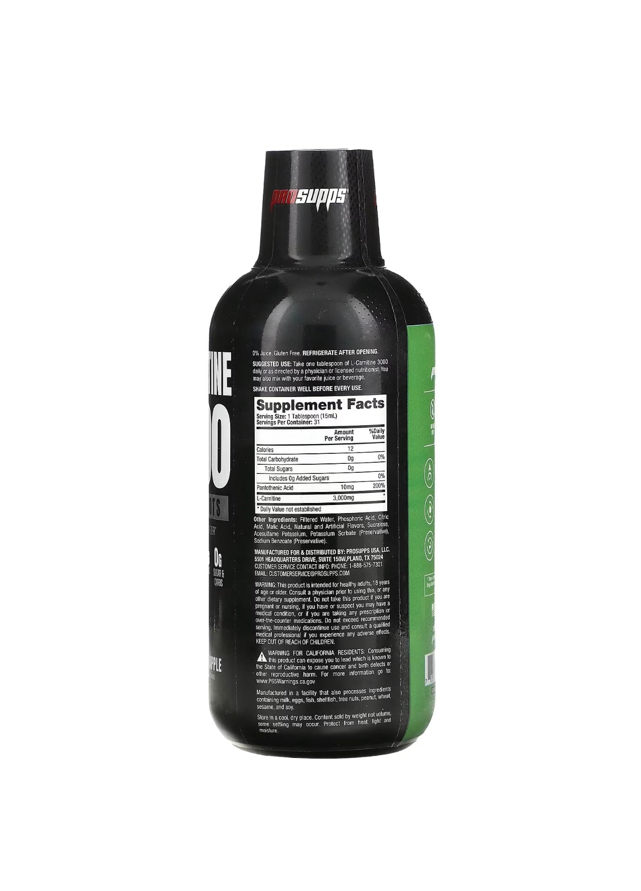 Prosupps L-Carnitine 3000 Liquid Shots, (473 ml)