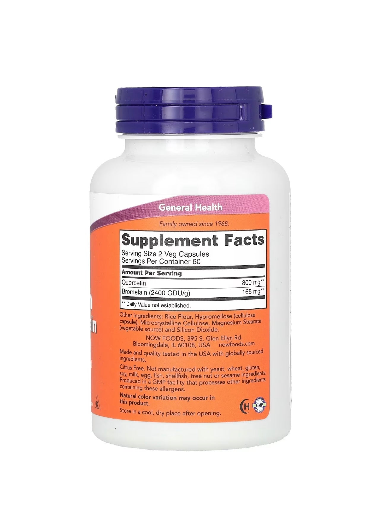 NOW Foods, Quercetin with Bromelain