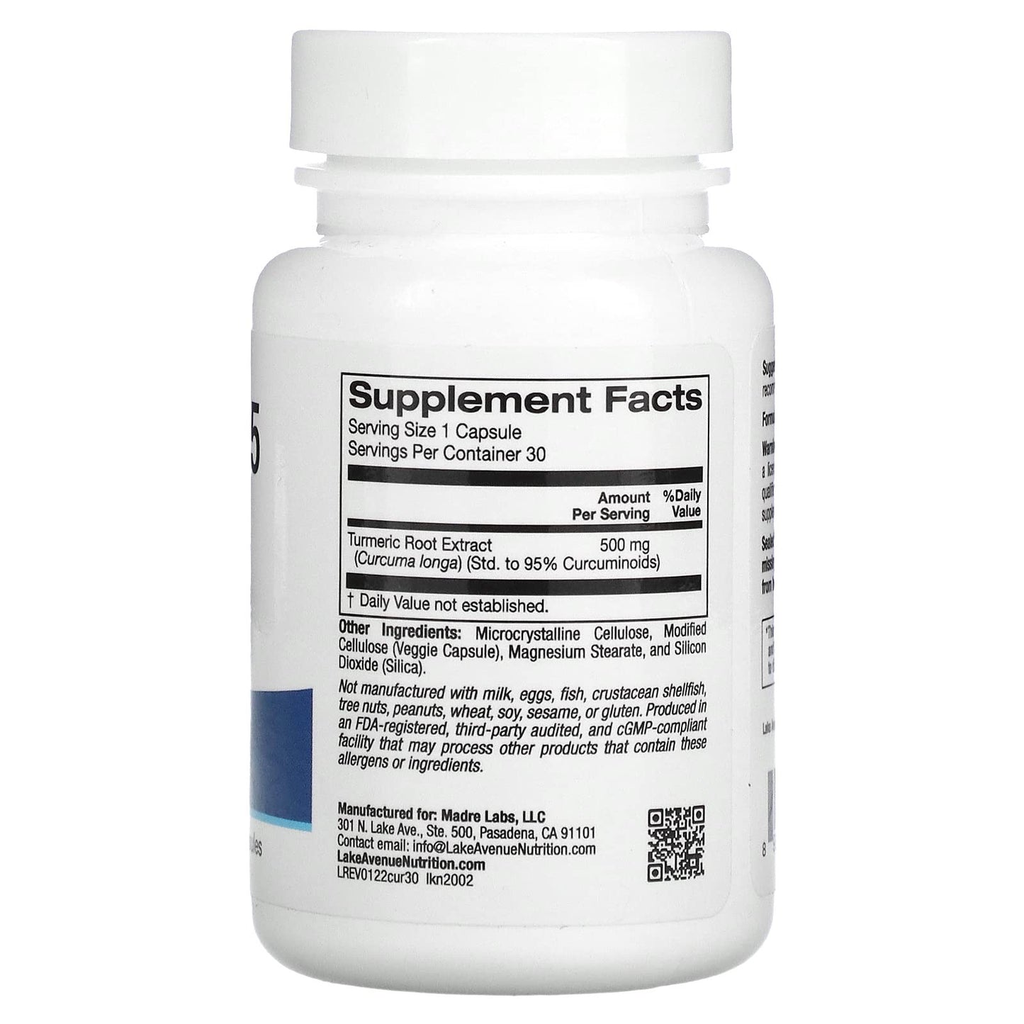 Lake Avenue Nutrition, Curcumin 95, 500 mg