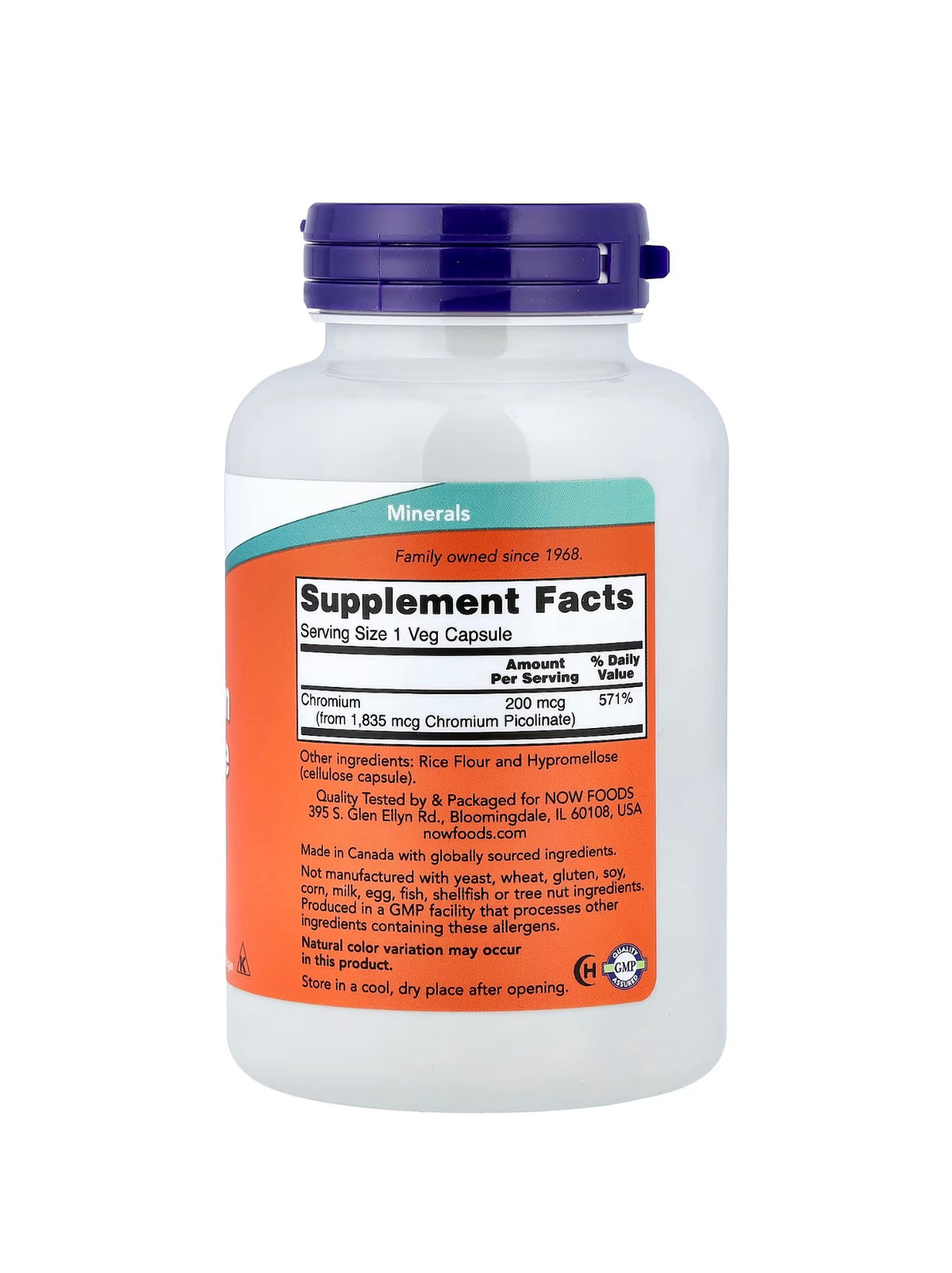 Chromium Picolinate, 200 mcg, 250 Veg Capsules